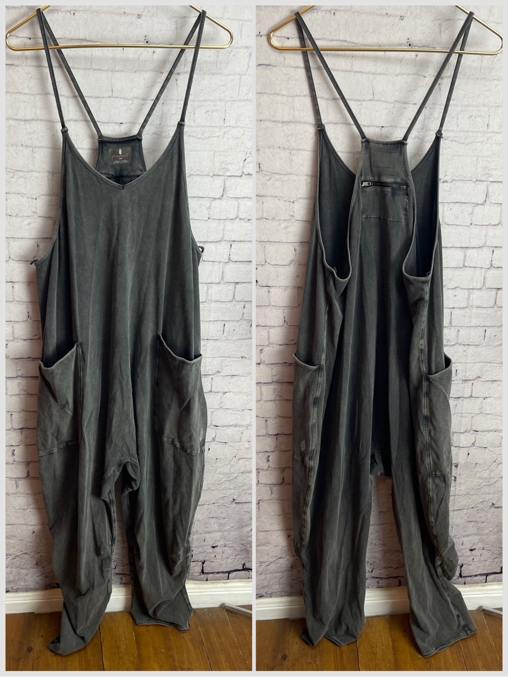 Fp movement size small gray hot shot overalls
